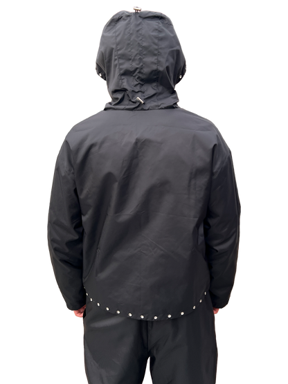 "TRENCH&CO." BLACK NYLON TRACKSUIT