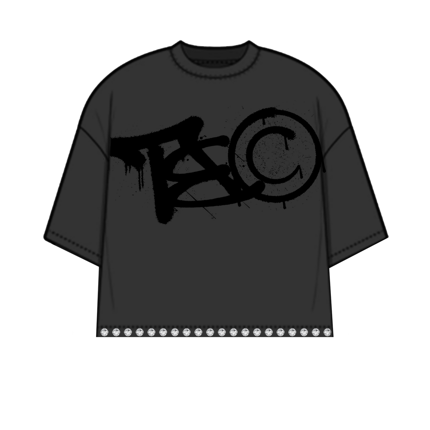 "Trench&Co." Heavy Weight Logo Graphic Tee with Rhinestones | Pre-Order Now Live!