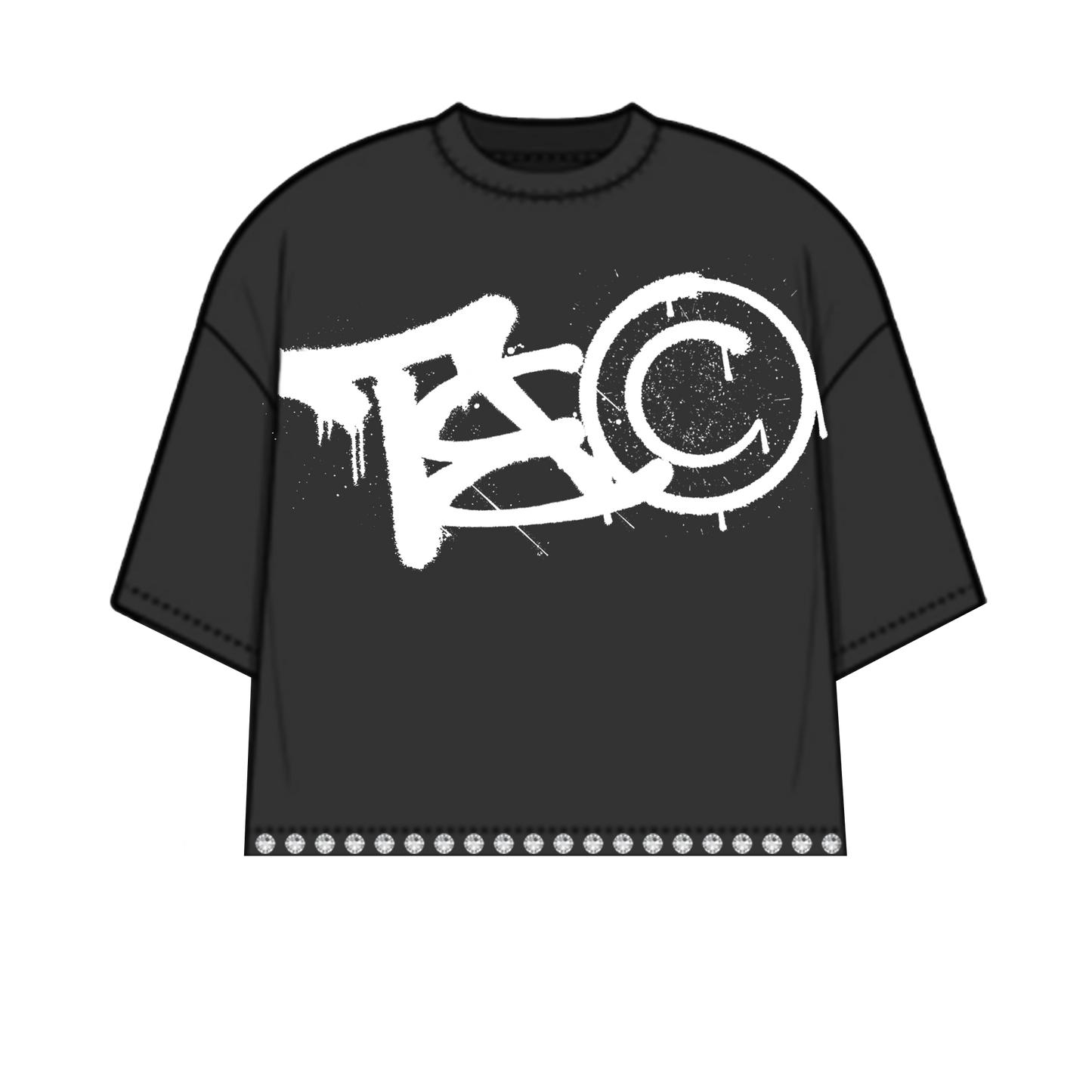 "Trench&Co." Heavy Weight Logo Graphic Tee with Rhinestones | Pre-Order Now Live!